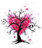 logo arbre perso avec feuille et papillon